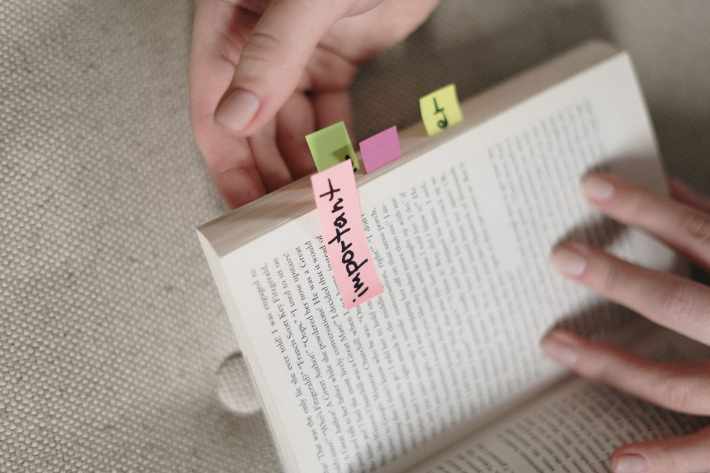 accountant reading a book